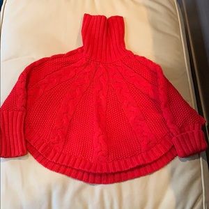 Carters 3T girls cable knit sweater cape